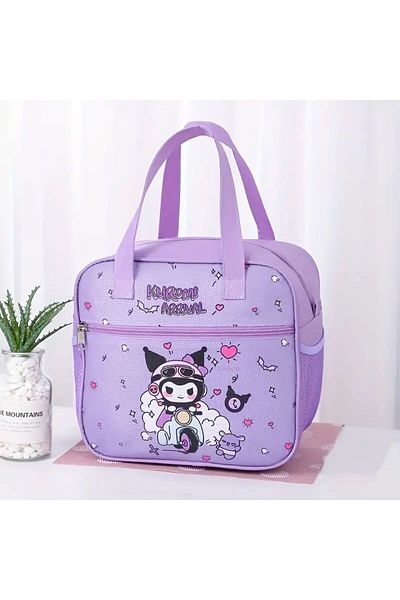 Emre Bebe Kuromi Lunch Box Purple |   Sanrio Cartoon Printed, Thermal Insulation for School and Picnic