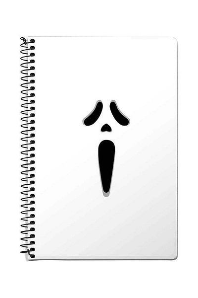 Stylizedd Scream A5 Spiral Notebook White