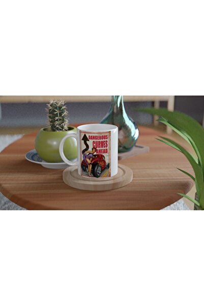 Luluyen Dangerous Curves Ahead Retro Mug