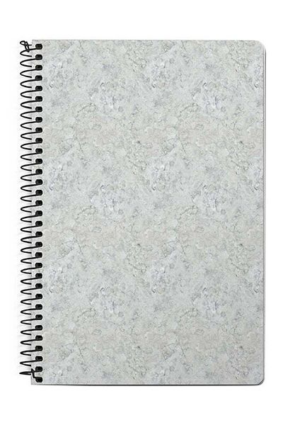 Stylizedd Marble Texture Black A5 Spiral Notebook Grey