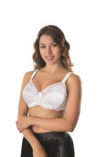 YILTER Sutien de strângere cu broderie cu sârmă albă Emay 170 B