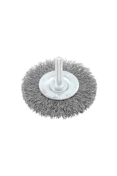beorol Steel Wire Brush, Circular with Shank, 75 mm,