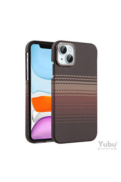 yubu حافظة حماية فاخرة من ألياف الكربون لهاتف Apple iPhone 13/14 Magsafe