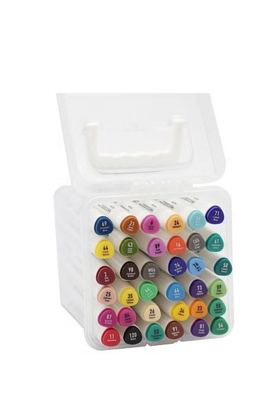 Roco Sketch Marker Set – 36 Colors Graphic Art Markers Assorted Twin Tip
