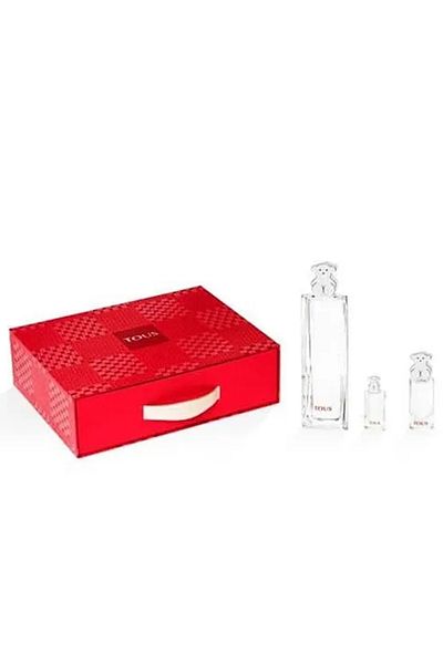 Tous Gold for Women Set EDT 90 ml with EDT 15 ml with EDT 4.5 ml Logogram Case