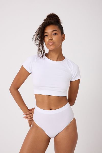 FOREVER MORE 3 Pack Seamless Women's High Waist Bato Slip Panties