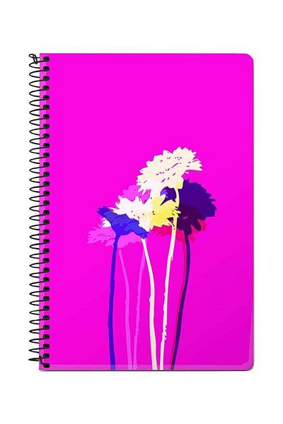Stylizedd Bleeding Flowers A5 Spiral Notebook Pink