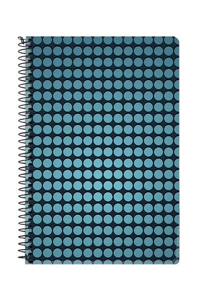 Stylizedd Dots Printed A5 Spiral Notebook Blue