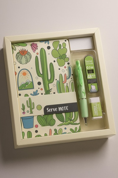 Taros ServeDeep Okul Seti - Defter + 0.7 Uçlu Kalem + Yedek Uç + Silgi