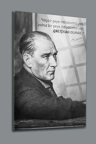 glassartdesign Ataturk Glass Painting 159 - Ataturk Painting - Turkish Flag Painting