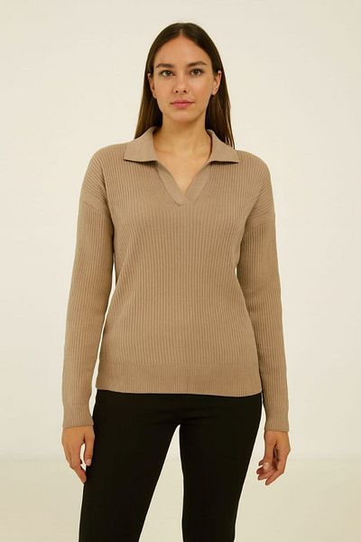 Zeyoo Collection Twill Polo Neck Sweatshirt