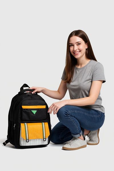 By Hakan 51955 School Backpack Student Daily Travel Holiday Sports Walking Trip Black