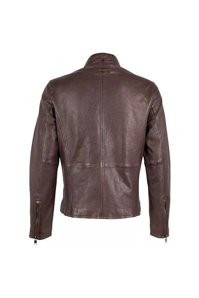 mauritius Deercraft Men's Leather Jacket Dark Brown DMKaris