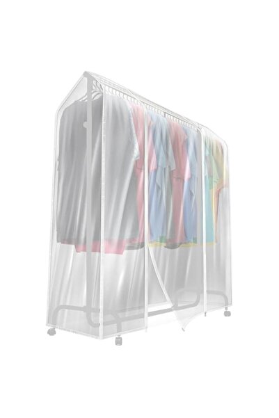 Generic غطاء رف الملابس Sorbus - غطاء شفاف لحامل الملابس بطول 6 أقدام، وواقي ...