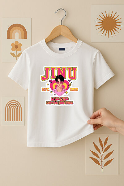 Kpop Demon Hunters Hunterix Jinu Printed Girl T-Shirt 4-13 Years