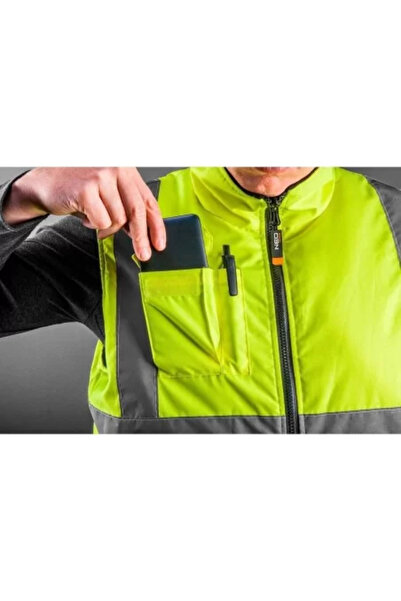 NEO Pracovní vesta s 2 stranami, reflexní, žlutá, model pro zvýšení viditelnosti, velikost L/52