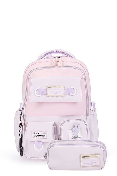 Pierre Cardin 18828-3001 School Case with Pen Holder Water Resistant Multi-Compartment Purple