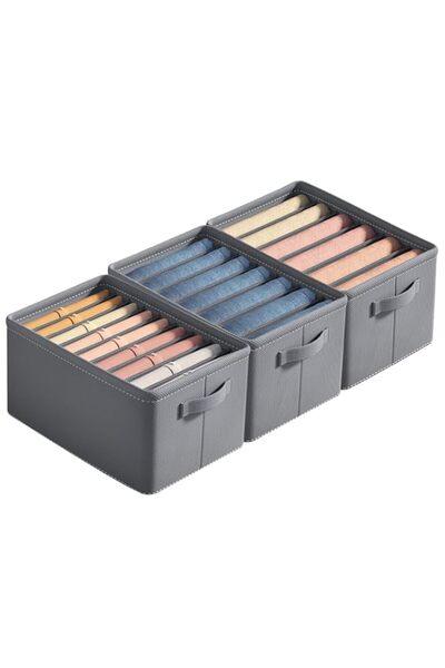 Generic منظم ملابس من BTTERROOM، عبوة من 3 قطع، منظم أدراج جينز قابل للطي، من...