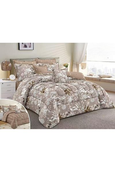 RedRosa Luxurious double bed sheet set, printed, made of microfiber, size 240*260 cm