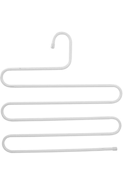 Generic حامل ملابس وبنطلونات من ECVV مكون من 5 طبقات على شكل حرف S متعدد الأغ...