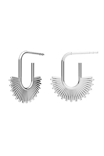 Eva Grace Cercei argint Kiara, ovali, cu model soare