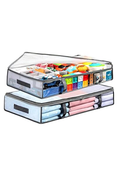 Generic LANDNEOO، عبوتان من حاويات التخزين أسفل السرير، صناديق تخزين بلاستيكي...