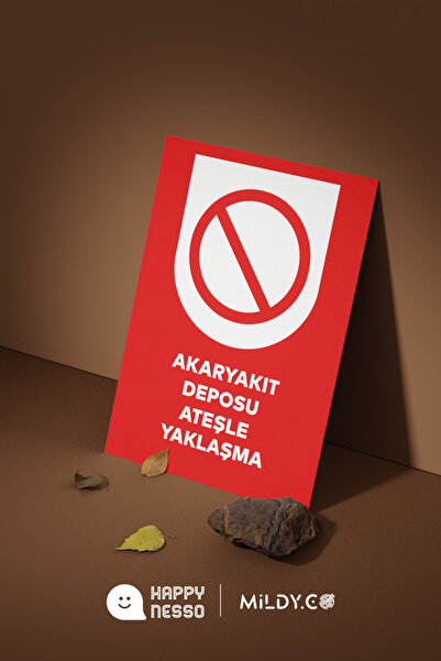 Happynesso Sign "Fuel Depot Fire Approach" from the Warning Signs Series 25 cm X 35 cm