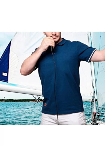 NEO Tricou polo maneca scurta, model Denim, marimea S/48