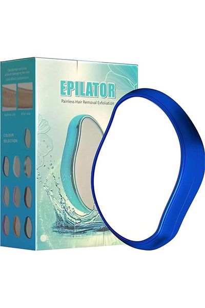 Generic Crystal Hair Removal Eraser – Reusable Painless Hair Remover & Skin Exfoliator (Dark Blue)