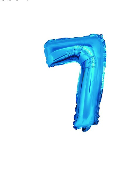 SDX Market Balon folie metalică albastru, numărul 7, 40 cm