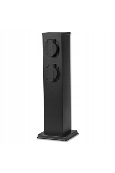 MasterLED Stâlp de grădină, 4 prize, IP44, 400 mm, oțel inoxidabil,