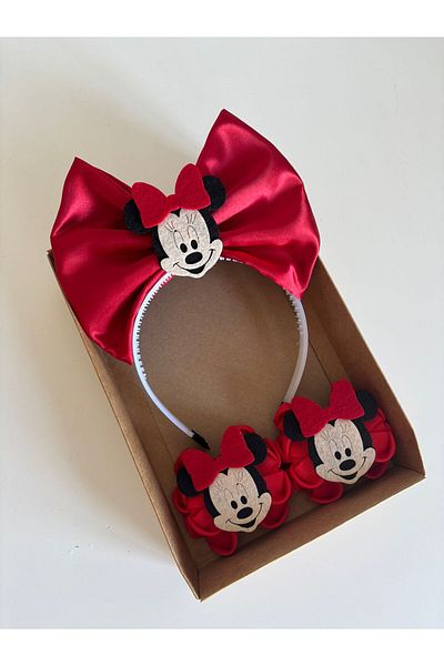 Minnie Mouse Red Crown Buckle Set