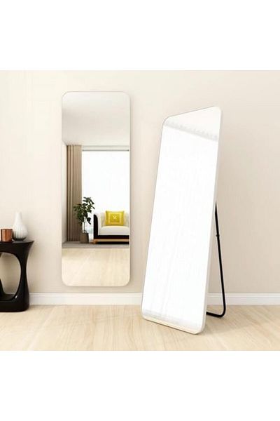 SKY TOUCH SKY-TOUCH Full Length Mirror 151x42cm, Floor Mirrors with Aluminum Alloy Frame Free-Standing Leaning