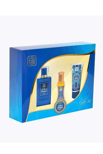Naseem BURHAN Luxury Men's Gift Set – Eau de Parfum, Roll-On & Body Cream