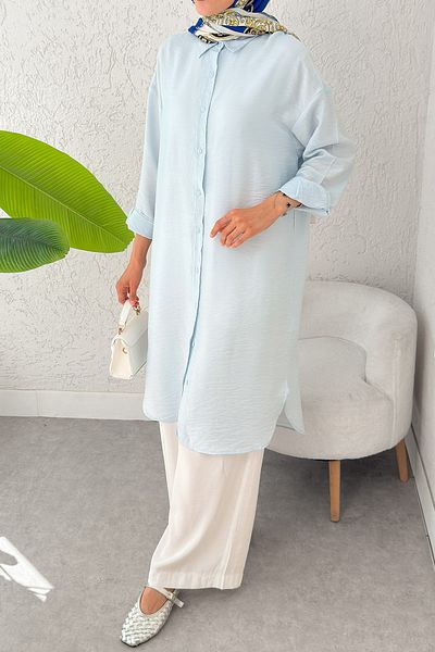 Salih Çelebi Tunica lunga hijab cu nasturi 612139 - BEBE BLUE