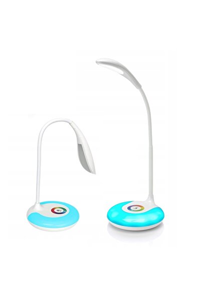 divendi-ro Lampă de masă cu 16 LED-uri SMD RGB, 5500K, 256 culori, flexibilă, cablu USB, înălțime 48 cm, albă