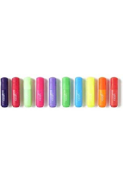 Yoobi 10 Pack Mini Highlighters | Bright Colors in 10 Shades | Chisel Point, Felt-tipped | Non-toxi