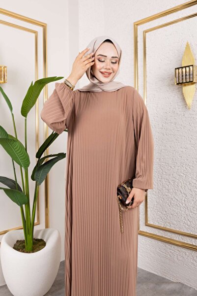 Big Zerafet Giyim PİLİSELİ OVERSİZE KADIN ELBİSE