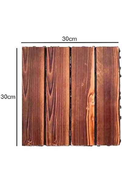 genric FFD Wooden Decking Tiles - Interlocking Hardwood Flooring for Outdoor & Indoor Use Pack of 10