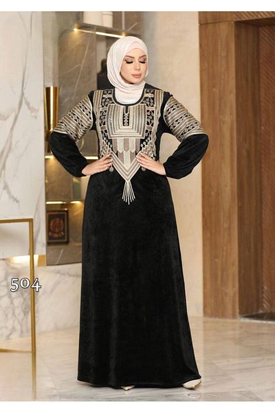 Generies High quality velvet Arabic jalabiya with a wonderful design
