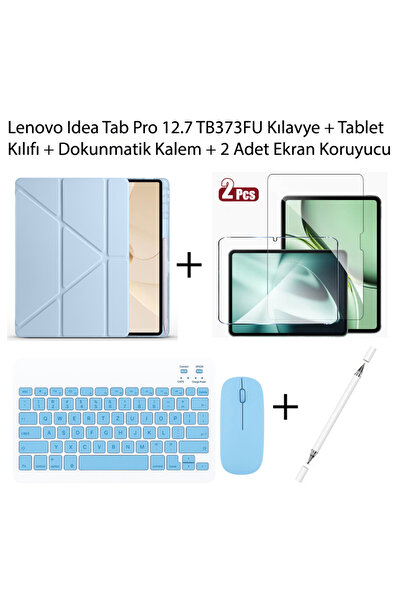 Yesnıce Lenovo Idea Tab Pro 12.7 TB373FU Uyumlu Standlı Kılıf Ve Dokunmatik K...