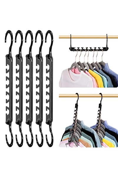 Generic مجموعة من 10 شماعات سحرية موفرة للمساحة من هاوس داي، شماعات ذكية متطو...