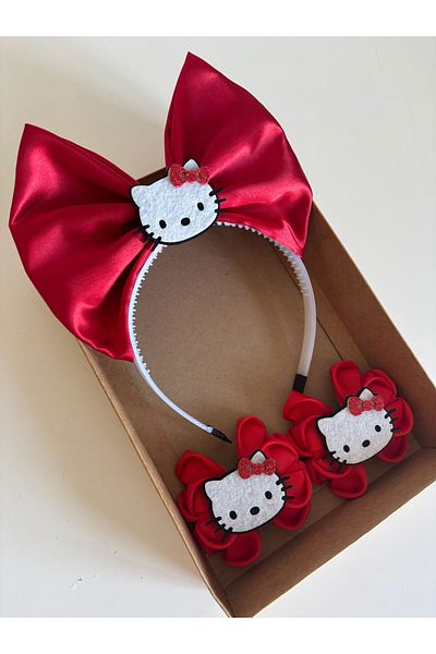 Hello Kitty Red Crown Buckle Set