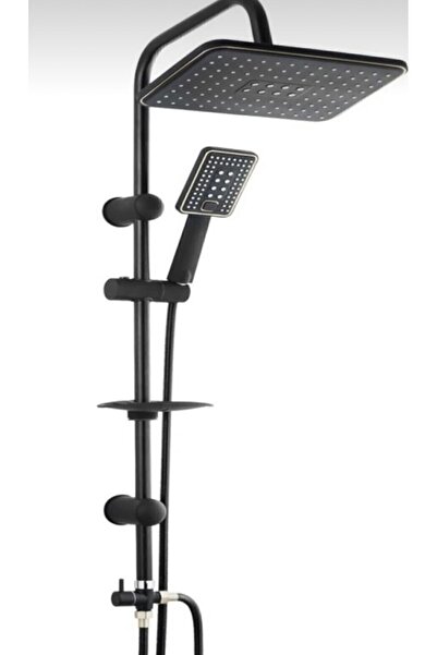 VSA Siyah Robot Tepe Duş Seti Primelux Çok Fonksiyonlu Pirinç Yönlendirici
