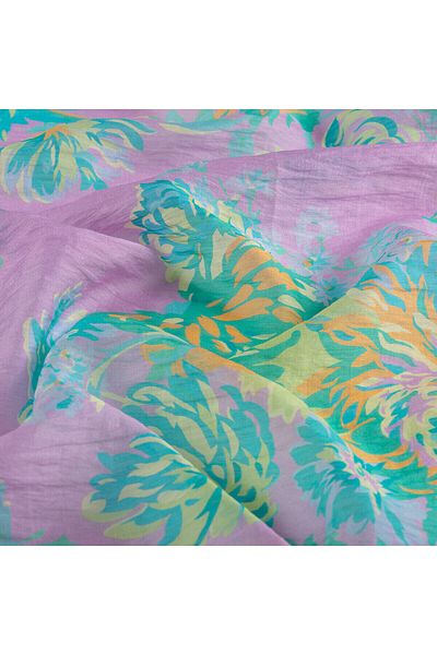ipekevi Lilac Chrysanthemum Patterned Scarf
