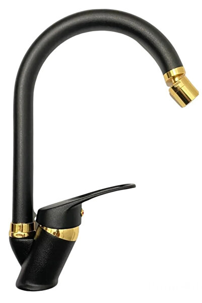 VSA Siyah Mix Altın Oynar Perlatörlü Mutfak Eviye Bataryası Garantili Aç Kapa...