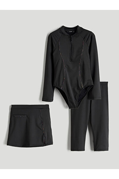 LC Waikiki LCW KidsSiyah Kız Çocuk Mayo Takımı