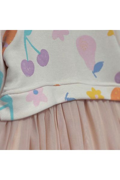 OZZY KİDS Girl's Tulle Skirt Sweatshirt Dress
