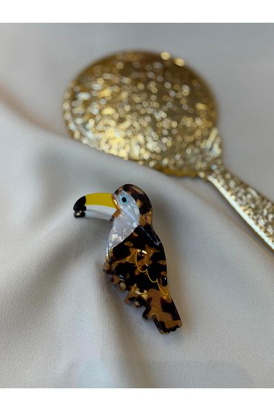 yucelique Brown Parrot Luxury Bone Latch Buckle