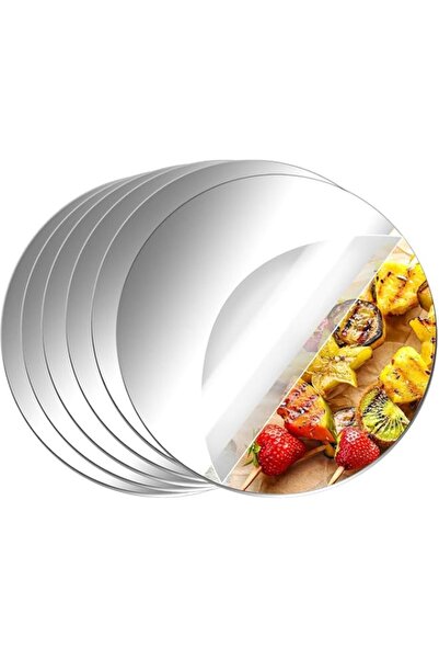 Generic مجموعة من 6 مرايا دائرية من الأكريليك غير الزجاجية من مادة BPA®، ملصق...